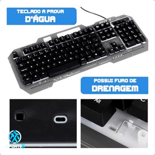 Teclado Gamer LED Aportex USB ABNT2 com Teclas Multimídia Gamer