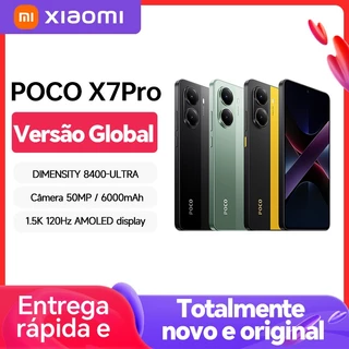 Original Xiaomi Poco X7 Pro 512GB / 256GB +12 Ram 5G Versão Global NFC Lacrado e Envio Imediato ADS