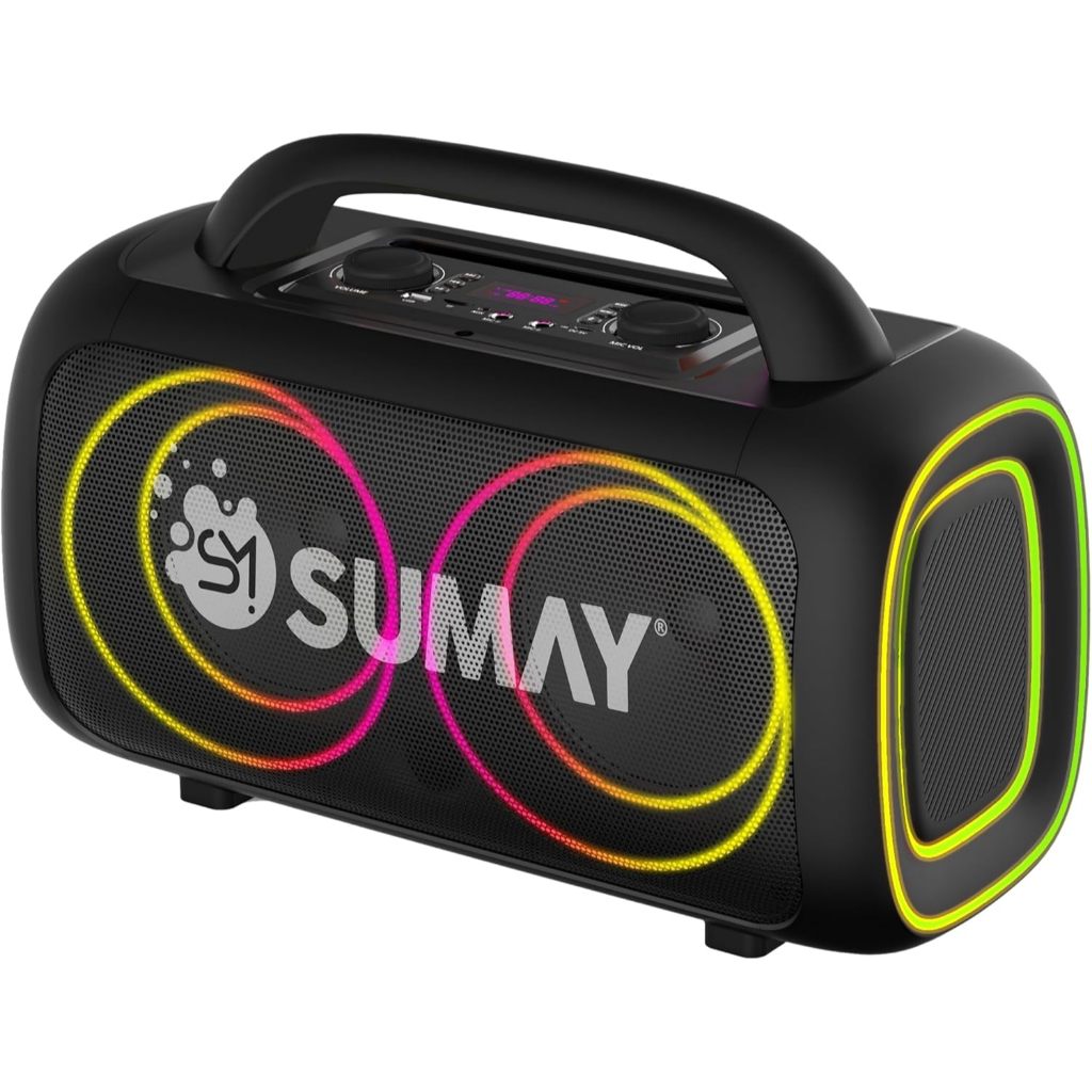 Caixa De Som Portátil Sumay Power Black 150w Csp1318 Tws Usb ...