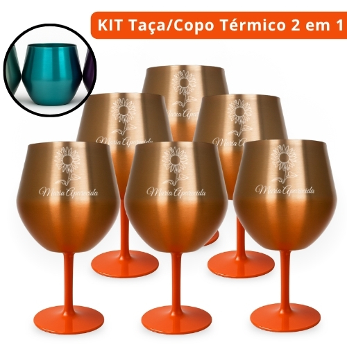Kits Econômicos de 10 a 30 Unidades - Taça Inox 2 em 1 com Efeito ...