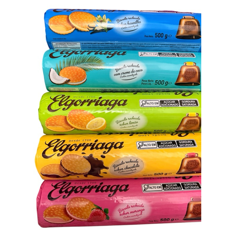 Biscoito Recheado Elgorriaga sabores (escolha no chat) 500g (espanha ...
