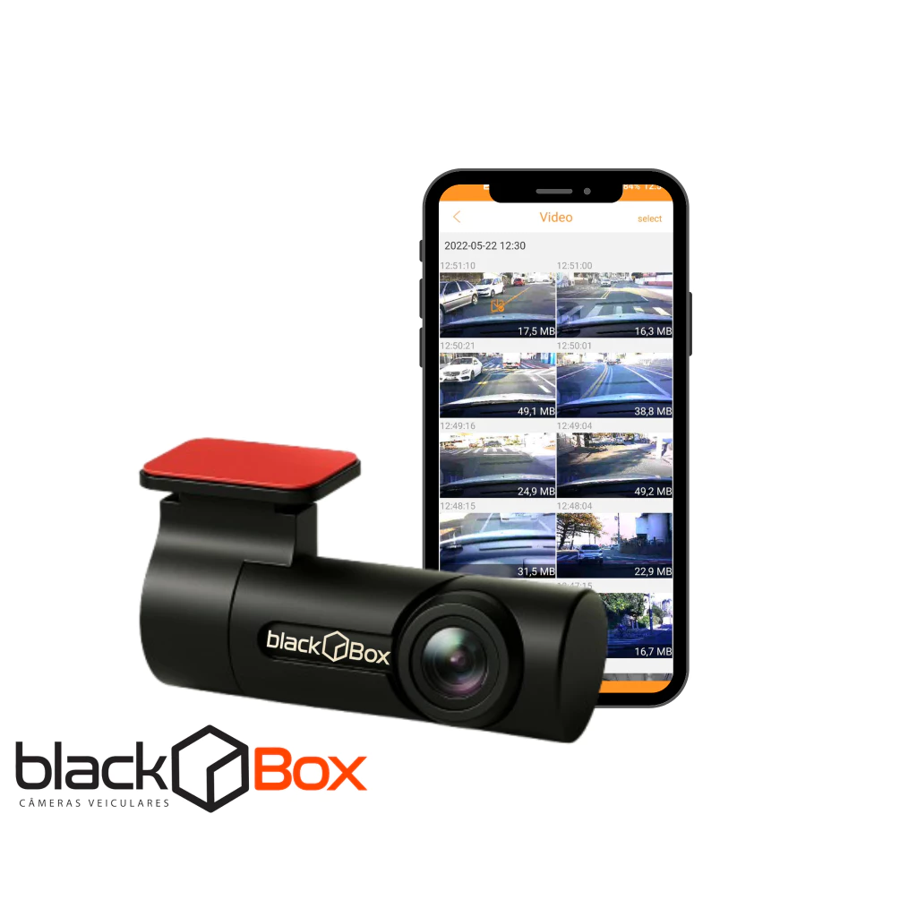 Black Box Vision - Câmera Veicular, Wifi, HD (Dashcam Automotiva Carro Uber)