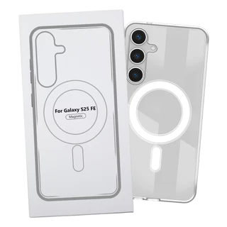 Capa Capinha Transparente Magsafe Magnética Anti Impacto TPU PC Case Para Samsung Galaxy S25 Fe S731 tela 6.7 pol