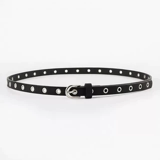 Cinto feminino com detalhes de ilhós simples elegante e cheio de atitude