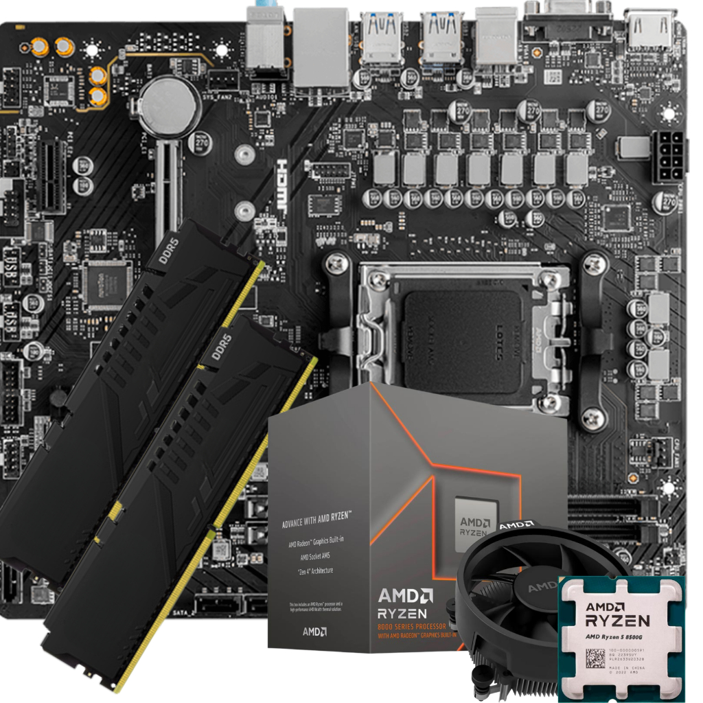 Kit Upgrade Amd Ryzen 5 8500g + Placa A620m Ddr5 + 32gb Ddr5