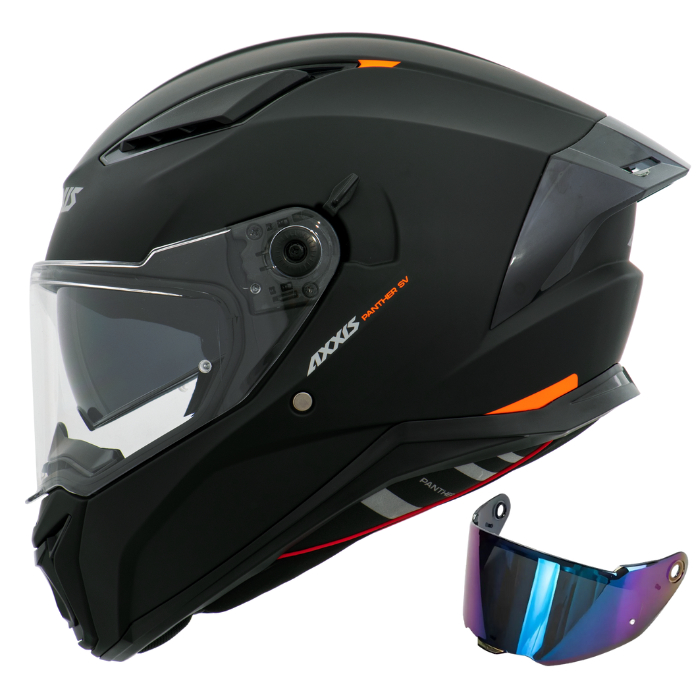 Capacete Moto Fechado Axxis Panther Sv Raptor c7 Preto Fosco Com