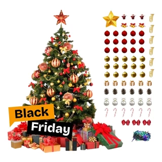Arvore De Natal Decorada Grande Completa 150cm Luxo Cheia