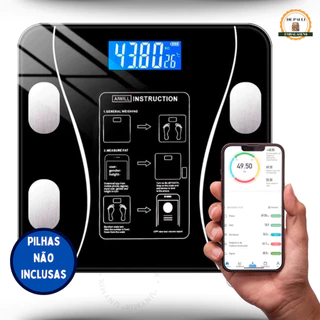 Balança Bioimpedância Digital Profissional Suporta Até 180kg via Bluethooth