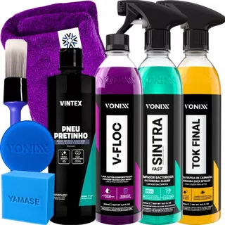 Kit Shampoo V-Floc Cera Tok Final Limpador Sintra Fast Vonixx Pretinho Vintex