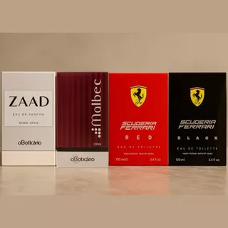 kit 04 perfumes masculino amadeirado 100 ml importado nacional