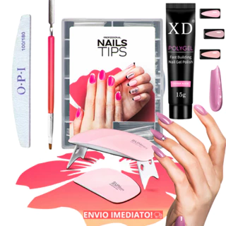 Kit Alongamento Poligel Polygel + Molde F1 + Lixa + Mini Cabine De Unha + Pincel 02 em 1 em Oferta na Shopee