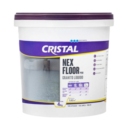 Granito Liquido Autonivelante De Alta Resistencia Nex Floor Piso 4Kg - Cristal