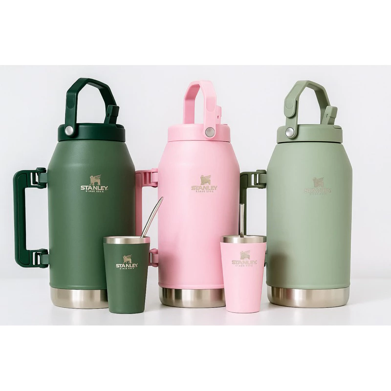 Garrafa Térmica 2,5 Litros Inox cm copo e bomba Ideal para Água, Tereré e Chimarrão