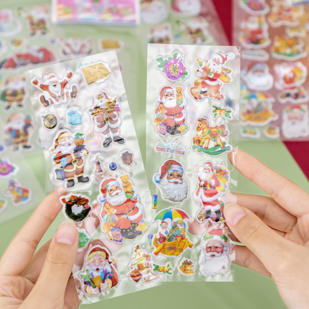 25 Cartelas Adesivos Variados Infantil De Natal Lembrancinha Stickers ...