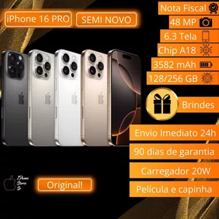 Iphone 16 Pro 256GB 12X Sem Juros Nota Fiscal SEMI NOVO em Oferta na Shopee