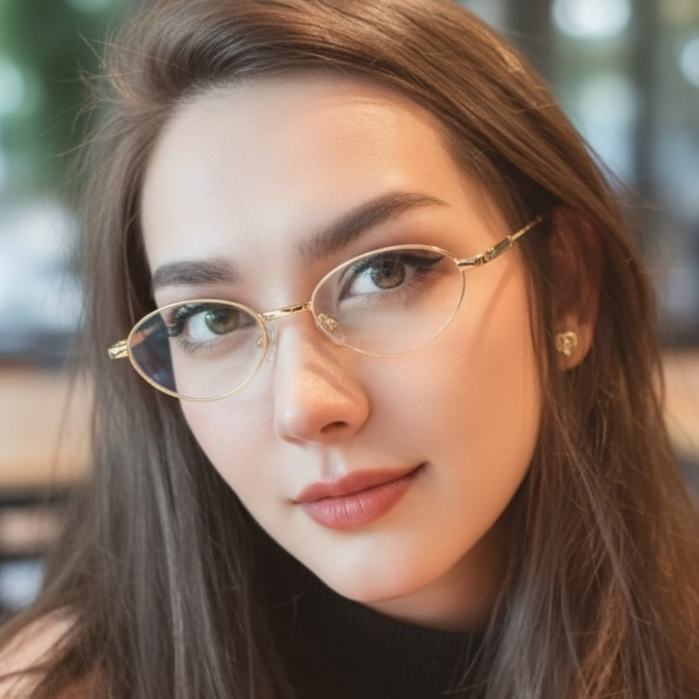 ARMACAO DE OCULOS feminino METAL OLHO GATO