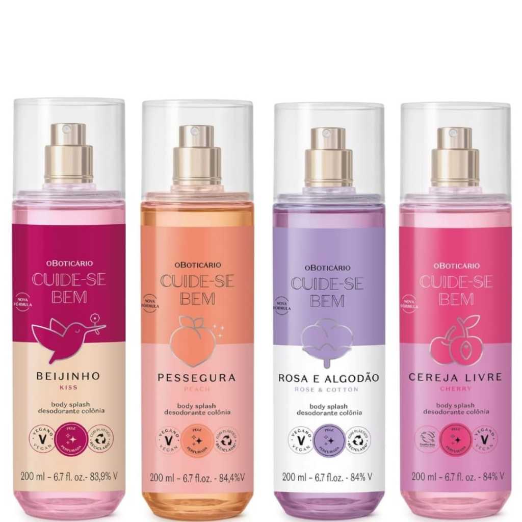 Deleite ou Pessegura Body Splash Cuide-se Bem O Boticário 200 ml ( Escolha o seu ) em Oferta na Shopee