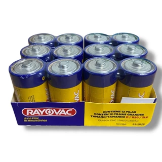 Kit Pilha Grande D Rayovac Caixa Anti Vazamento