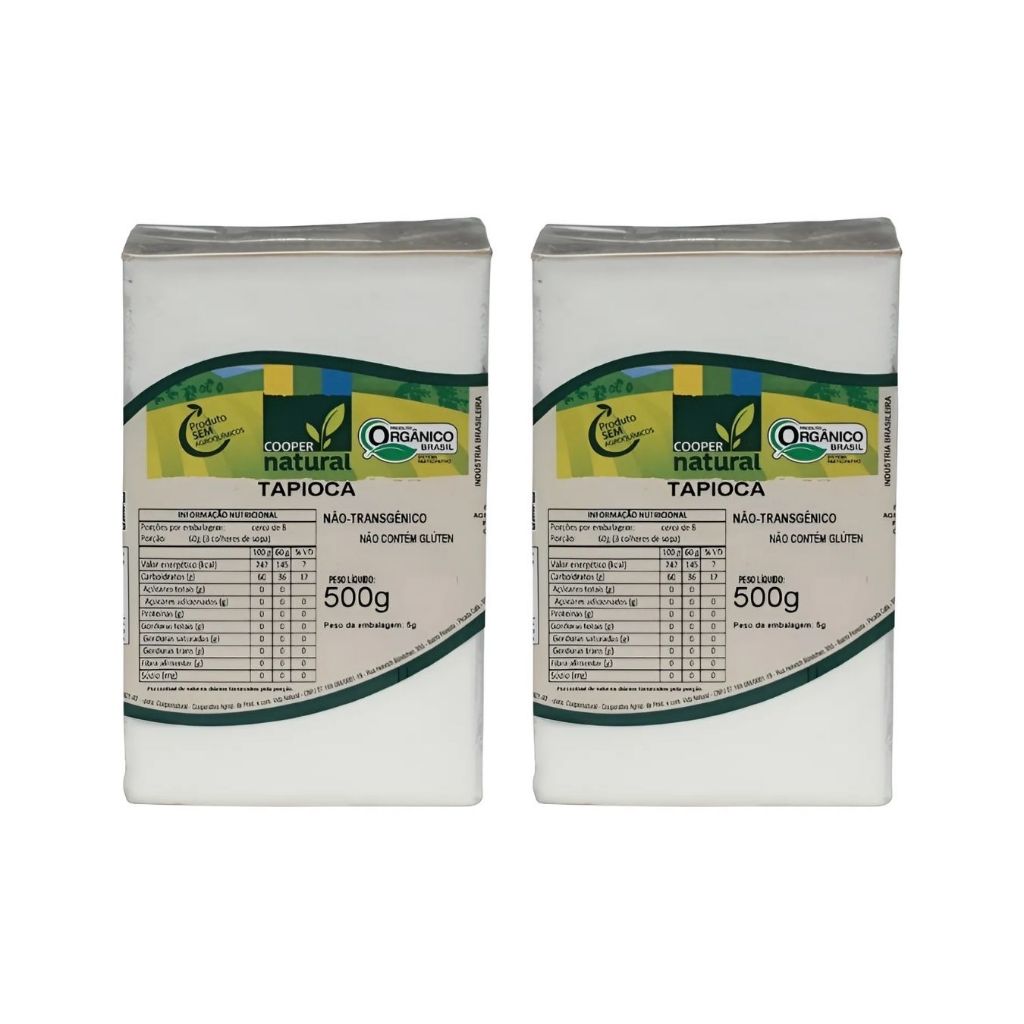 TAPIOCA COOPERNATURAL ORGÂNICA 500G KIT 2UN | Shopee Brasil
