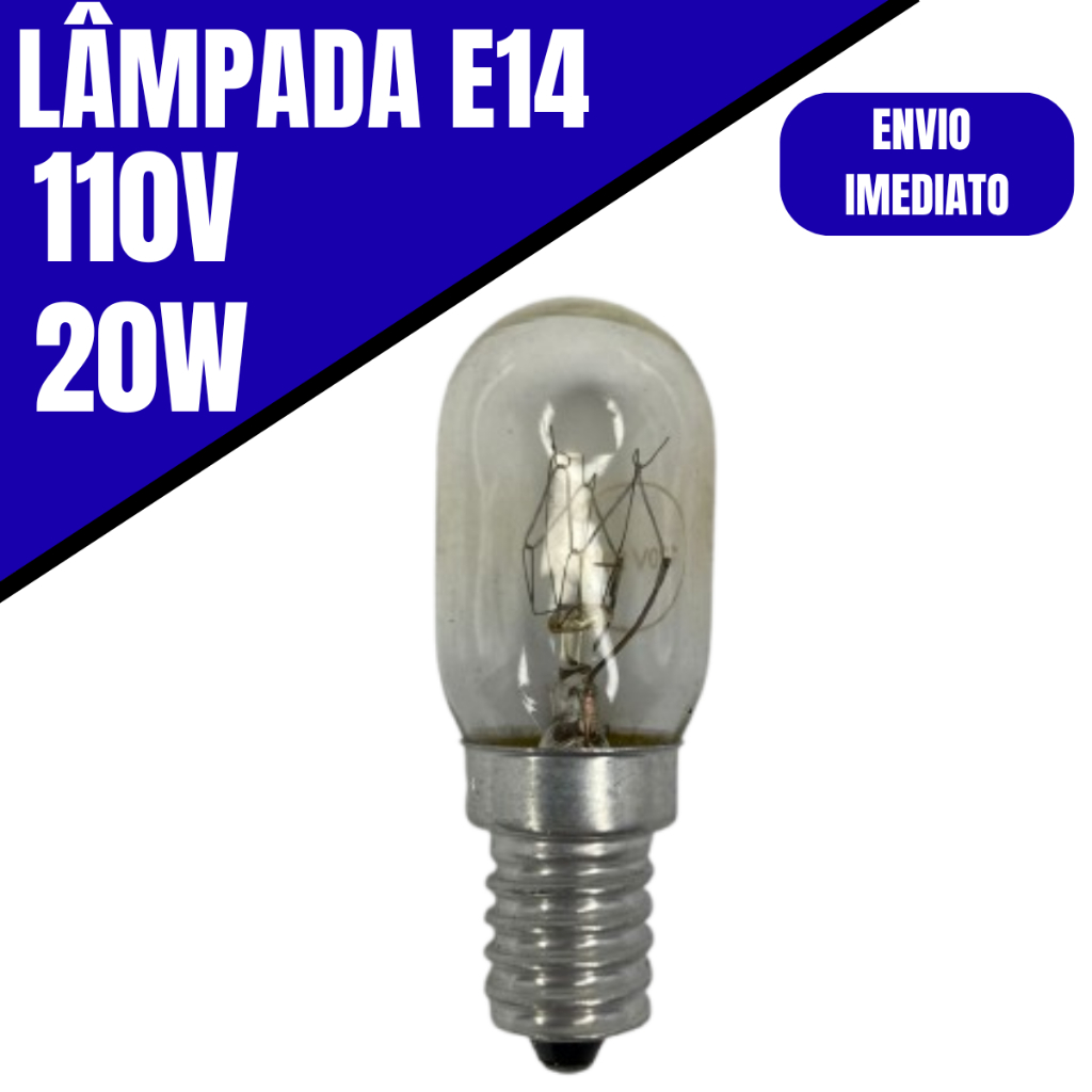 Lampada para microondas geladeira 127v E-14 20w | Shopee Brasil