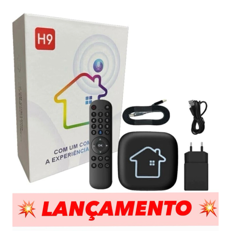 Kit H9 SmartControle Plus Max🔥HTV Remoto, Fonte, Cabos, H/9 Completo ...