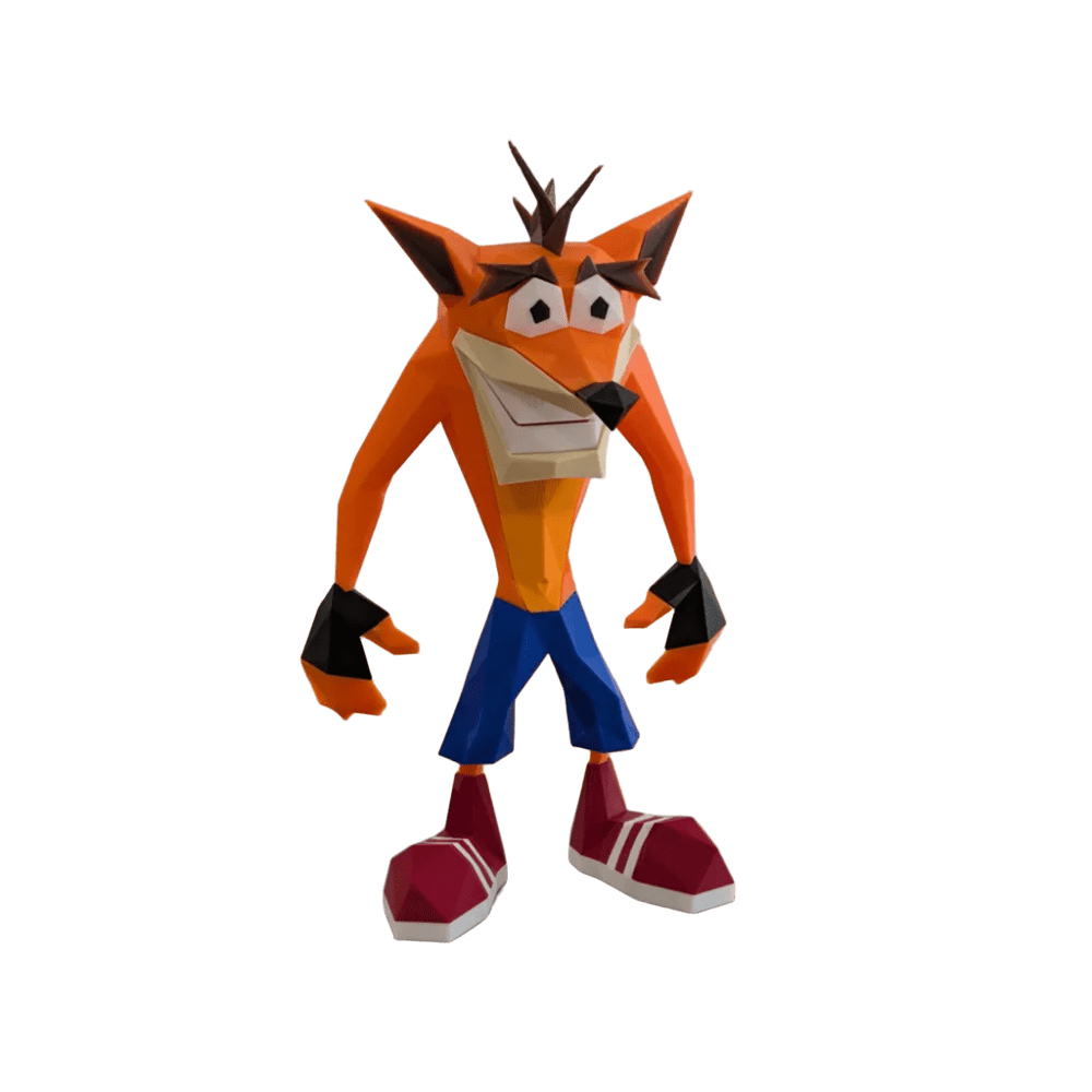 Crash Bandicoot PS1 Edition – Figura Colecionável 3D (23 cm) Estilo Retrô Gamer