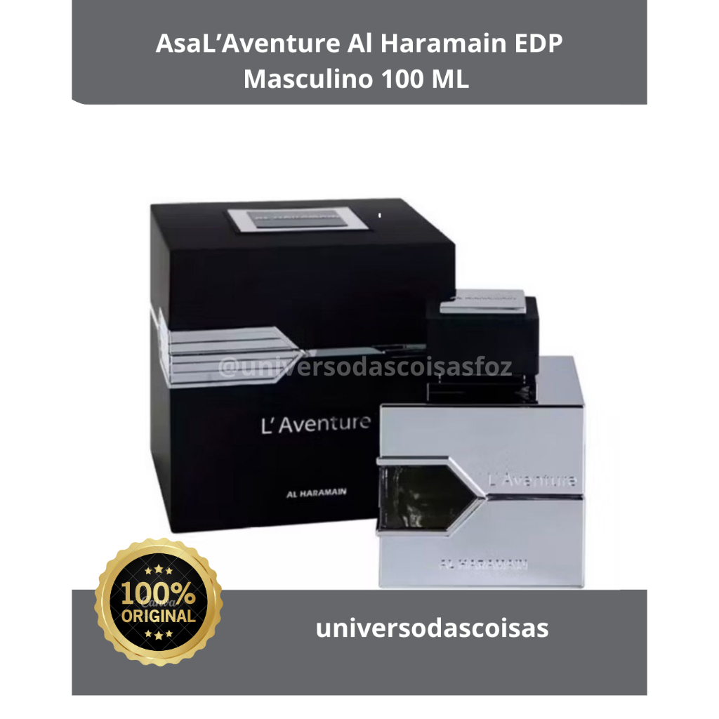 Perfume Arabe L'Aventure Al Haramain 100ml | original , Lacrado