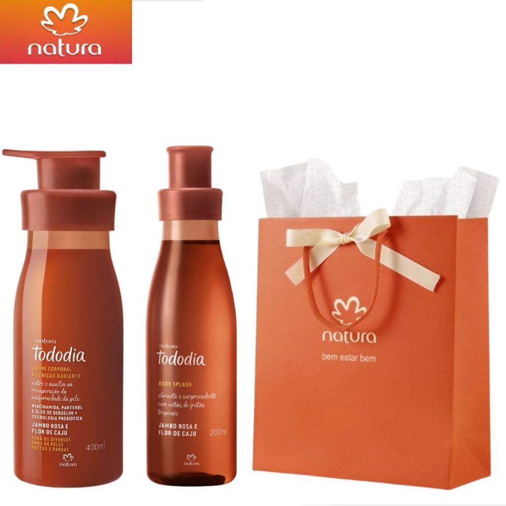 Tododia Jambo Rosa e Flor de Caju Natura: Hidratante, Body Splash ...