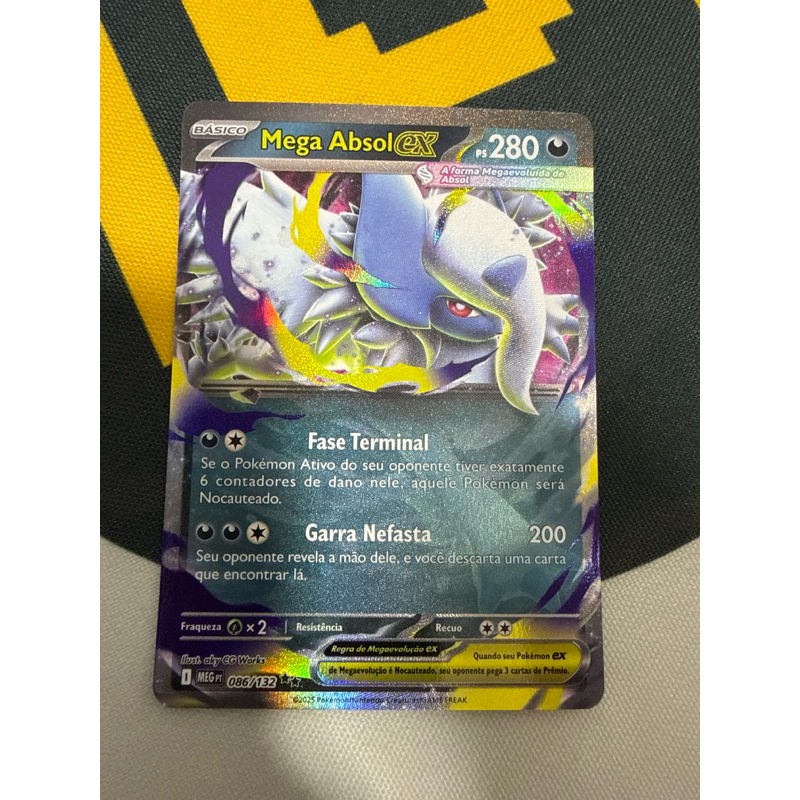 Carta Pokémon Mega Absol EX 086/132 – Coleção Megaevolução 2025
