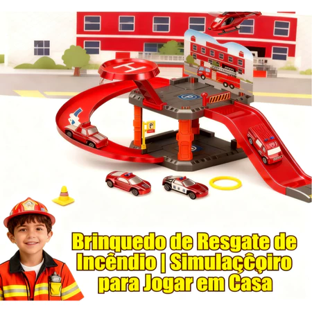 Brinquedo de estacionamento para crianças – cidade, pista e estacionamento