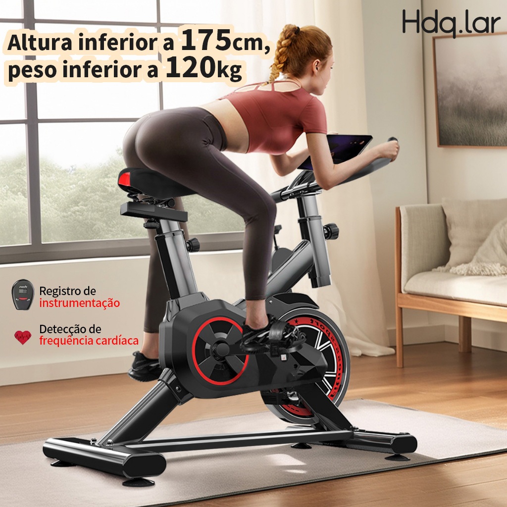 Bicicleta Ergométrica Spinning Bike mecânica suporta até 120 kg ideal ...
