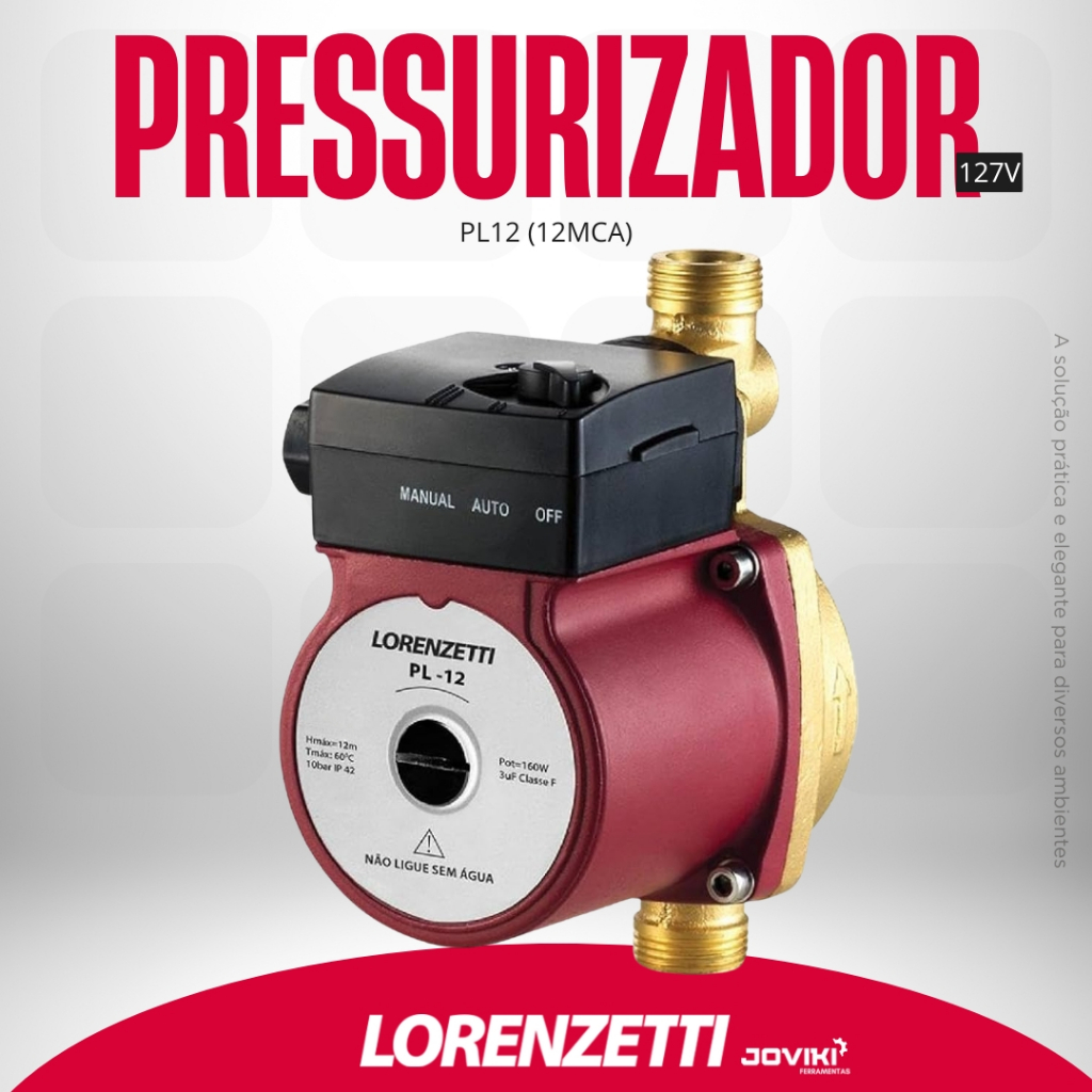 Pressurizador de Água Lorenzetti PL12 12mca 127V | Shopee Brasil