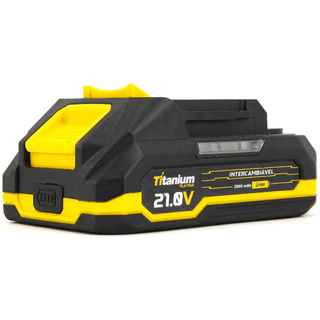 Bateria Li-Ion 21V 2000mAh Profissional para Ferramentas Elétricas – Titanium Platina em Oferta na Shopee