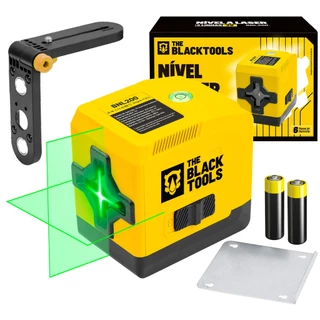 Nível A Laser 3v Com 2 Linhas Verdes Cruzadas Alta Precisão The Black Tools