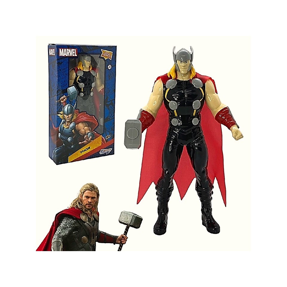 Boneco Thor e Martelo Original Articulado Marvel Vingadores 22 cm de ...