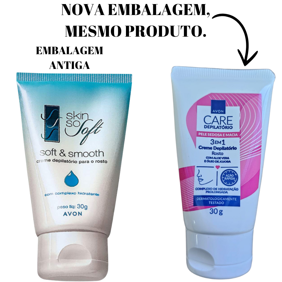 Creme Depilatório para o Rosto Skin So Soft 30g Avon