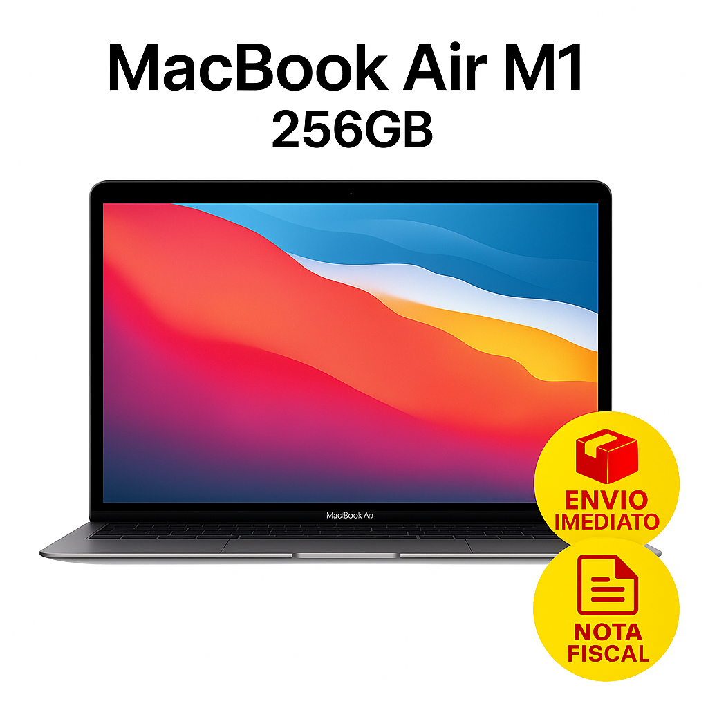 MacBook Air M1 | 8GB de Memória | 256GB SSD | Tela Retina 13