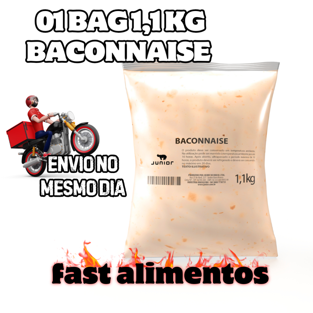 Maionese Bacon Junior 1,1 kg - Baconnaise Bag Junior - Baconese ...