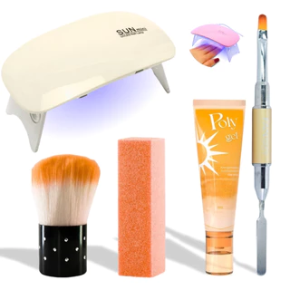 Kit Completo Nail Design com Cabine Polygel Espátula Pincel Pompom e Lixa em Oferta na Shopee