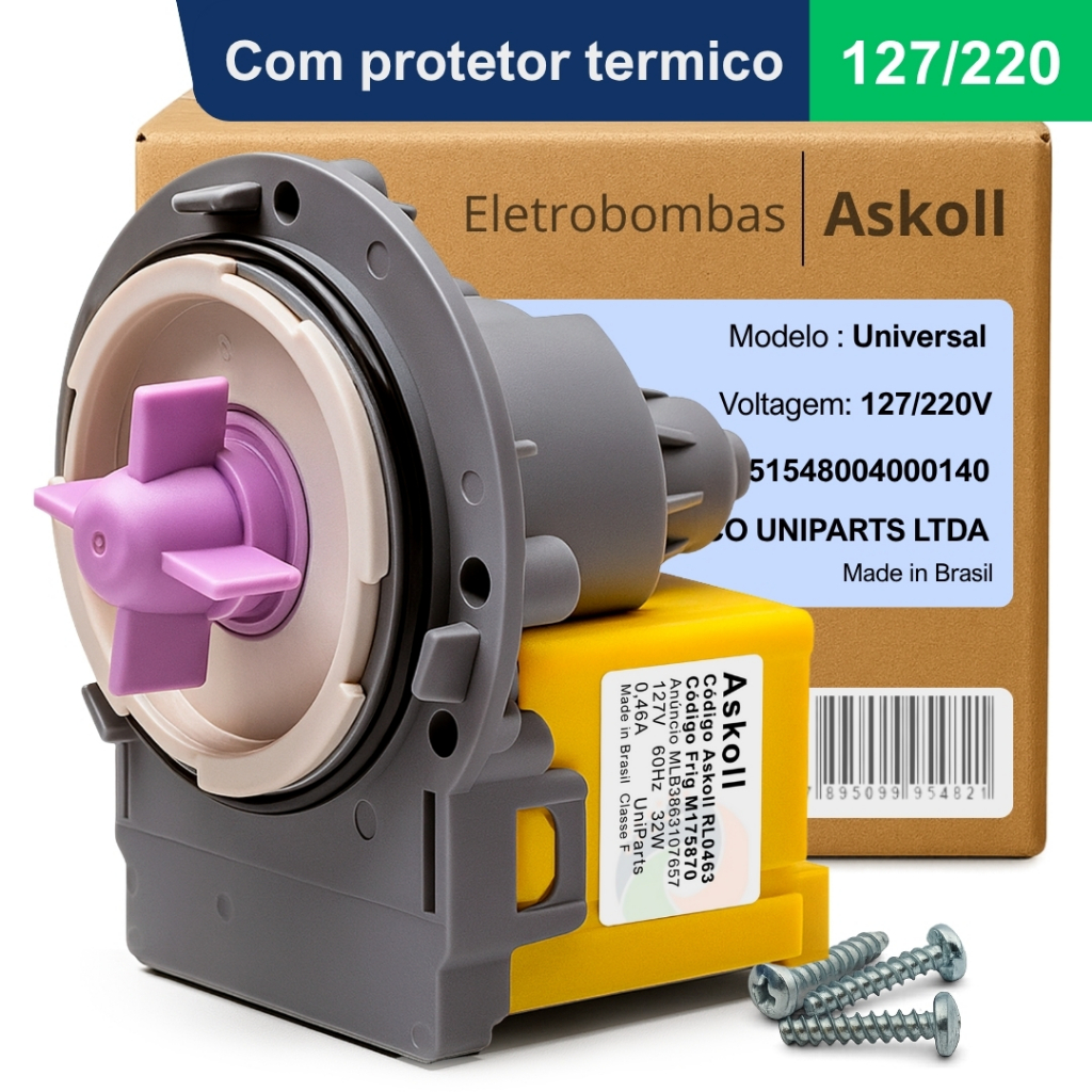 Eletrobomba Compatível com as Marcas Brastemp, Electrolux, Consul ...