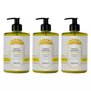 Kit 3 Unidades Sabonete Líquido Coala Home - Ameixa Dourada - 500ml em Oferta na Shopee