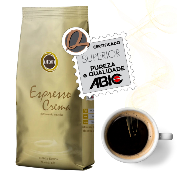 Café Utam Espresso Crema em Grãos 1kg 100% Arabica original Selo ABIC ...