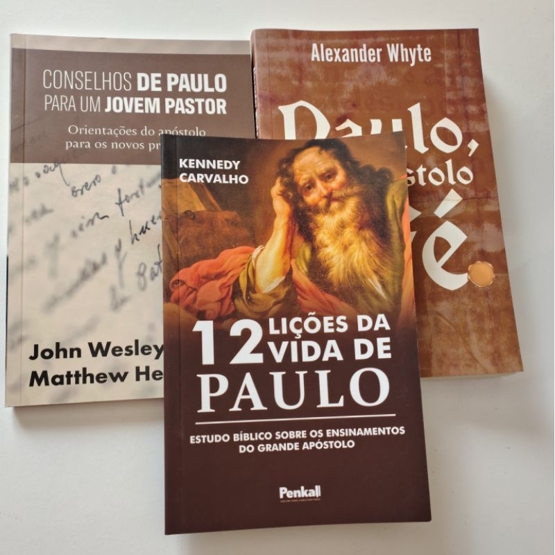 Livros cristãos de estudo sobre o Apóstolo Paulo (3 livros) | Shopee Brasil
