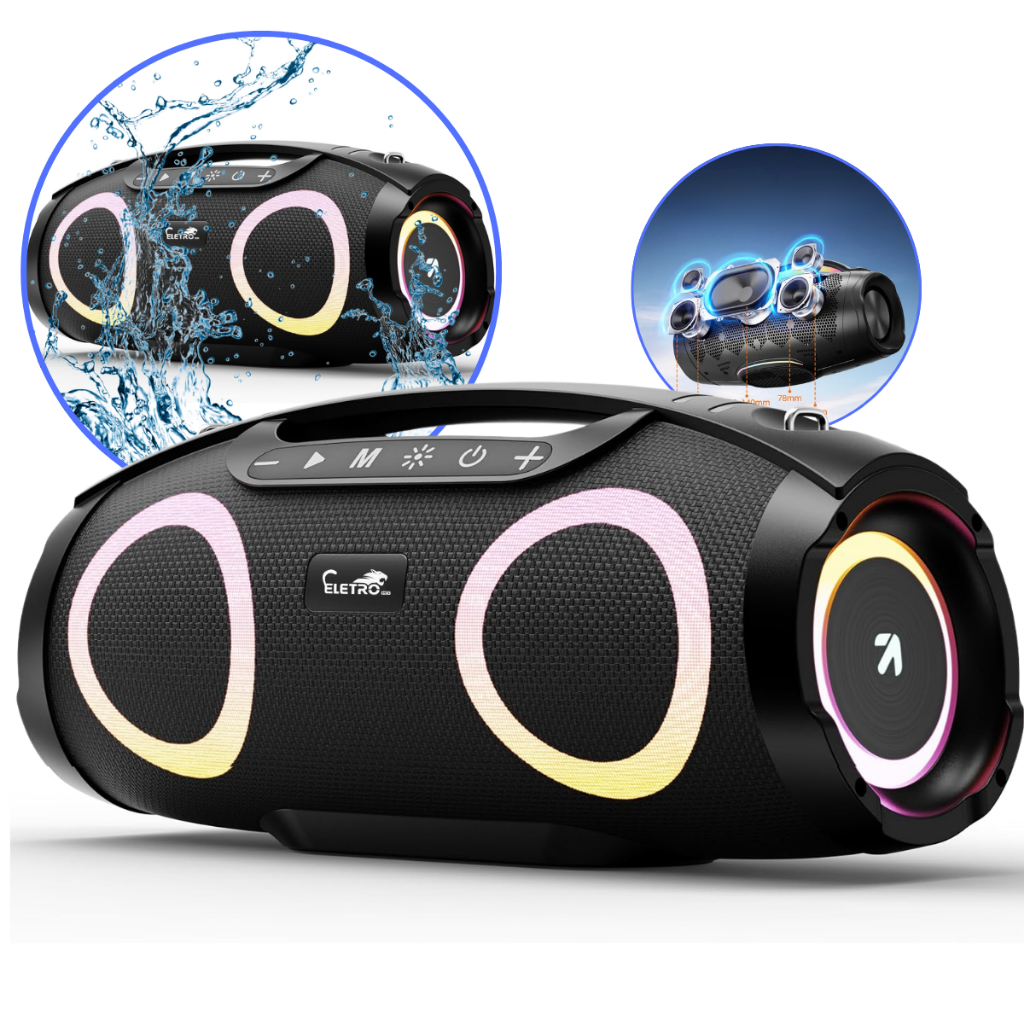 Caixa De Som De 300w Bluetooth Portatil e a prova de agua Graves Potentes Bass Boost Alto