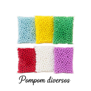 Pompom Bolinha Cores 8mm 20mm pacote