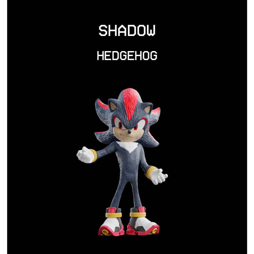 Shadow The Hedgehog 10 cm – Miniatura em Impressão 3D | Boneco Gamer ...