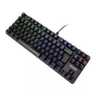 Teclado Mecanico Pichau Aurum V80, RGB, PTB, Switch Huano Vermelho, Preto, PG-ARMT-RGB01
