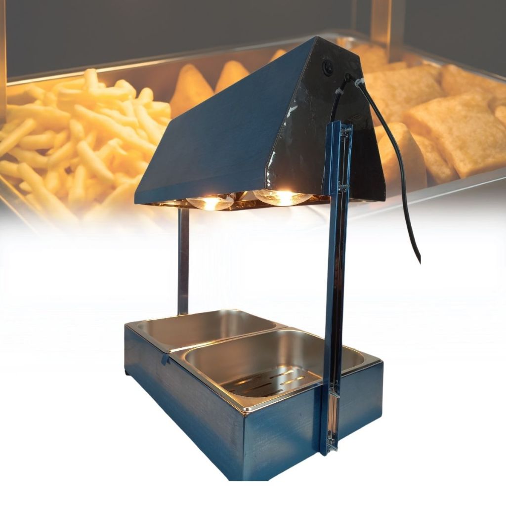 Conservador de Frituras Inox 2 cubas com 2 Lâmpadas 250W Pro