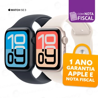 Relógio Apple Watch Series SE 3 GPS 40mm 44mm Alumínio Esportiva 1 Ano Garantia com Nota Fiscal