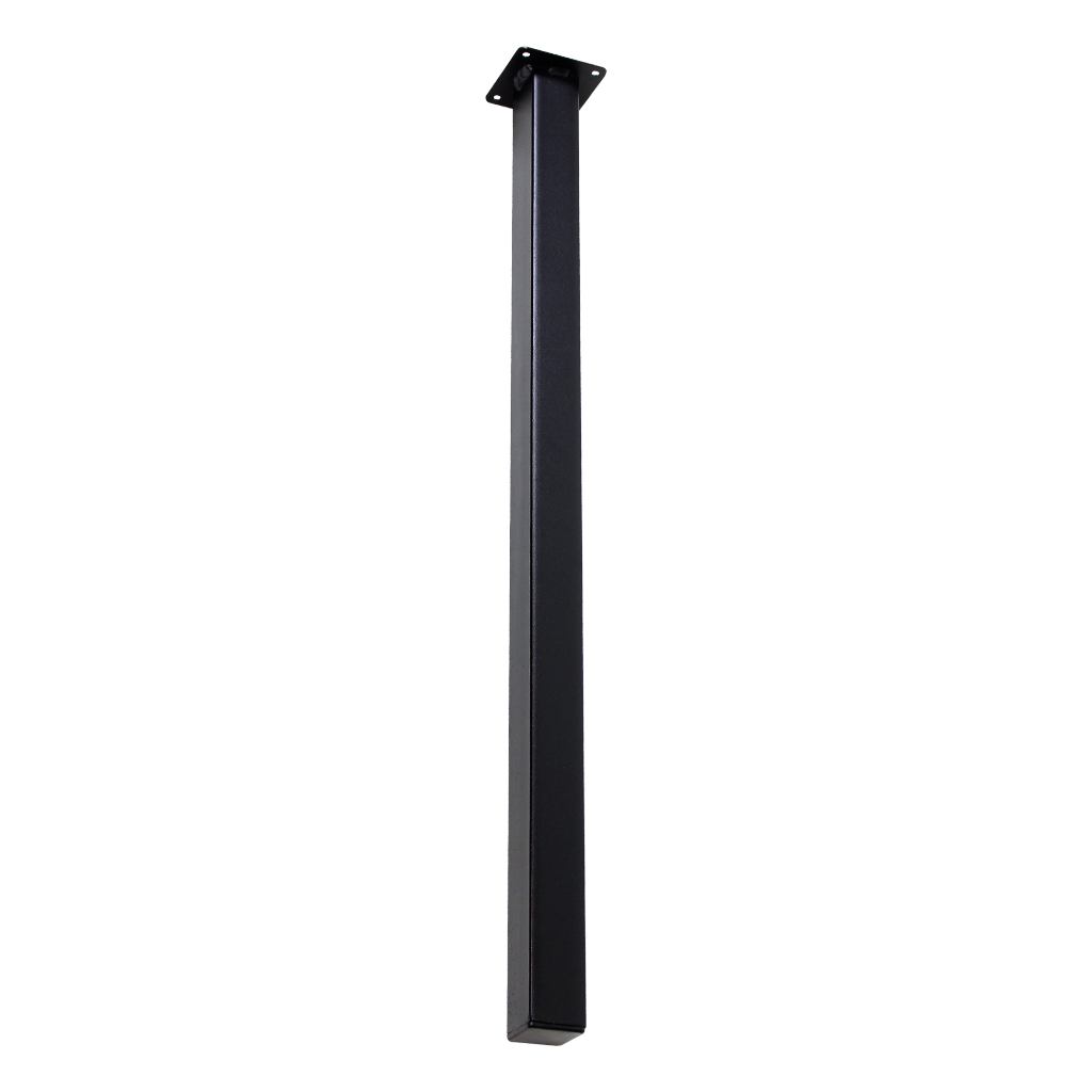Pé 80cm Cannes Slim Resistentes Preto 30x30mm Mesa Aparador Bancada Pintura Eletrostática